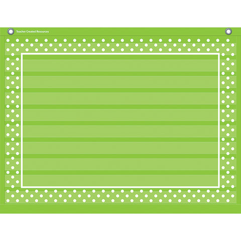 Lime Polka Dots Mini Pocket Chart (17 X 22)