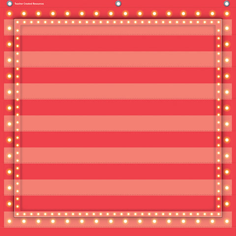 Red Marquee 7 Pocket Chart (28 X 28)