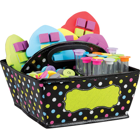 Chalkboard Brights Storage Caddy, 9 X 9 X 6