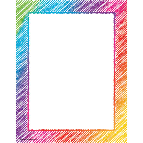 Colorful Scribble Computer Paper