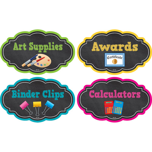 Chalkboard Brights Supply Labels