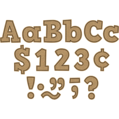 Burlap Bold Block 4 Letters Combo Pack