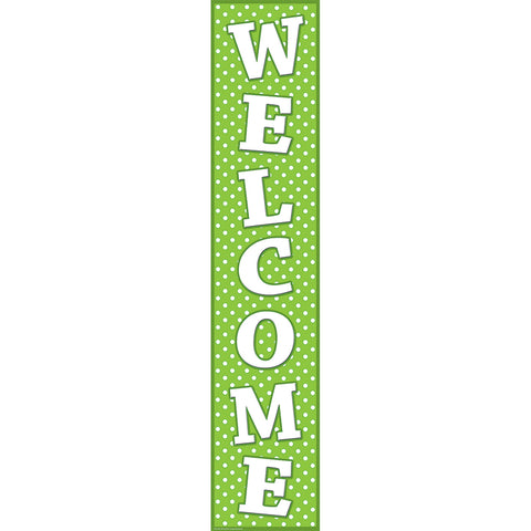 Lime Polka Dots Welcome Banner