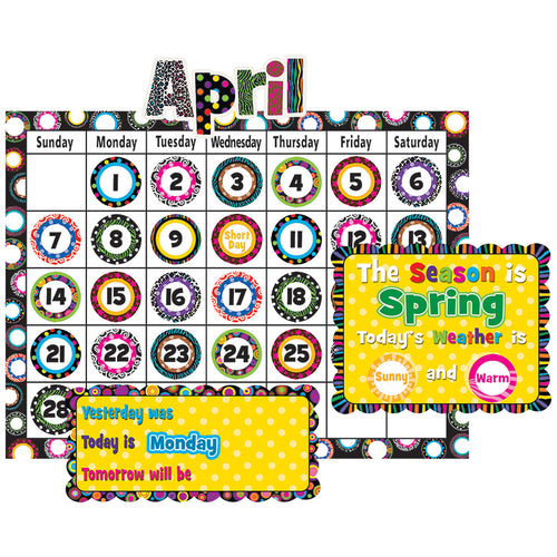 Fancy Circles Calendar Bulletin Board Display Set