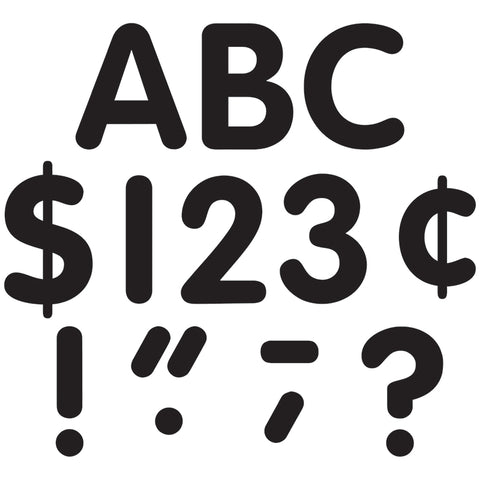Black Classic Font 4 Letters Uppercase Pack, 81 Pieces.