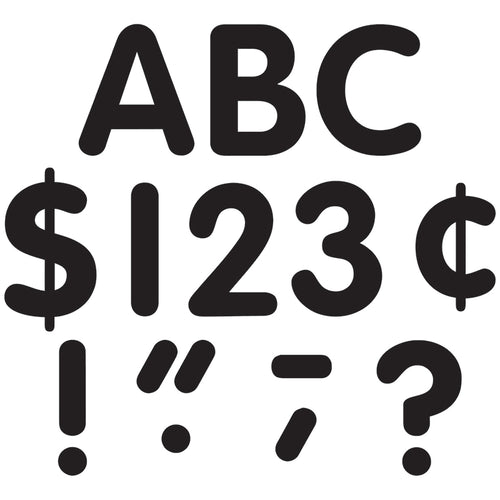 Black Classic Font 4 Letters Uppercase Pack, 81 Pieces.