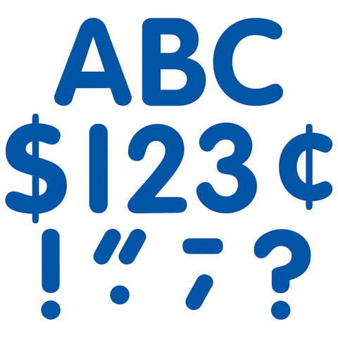 Blue Classic Font 4 Letters Uppercase Pack, 81 Pieces.