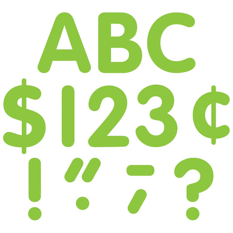 Lime Classic Font 4 Letters Uppercase Pack, 81 Pieces.