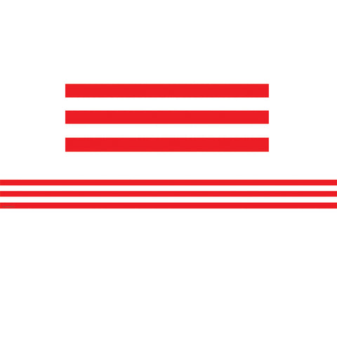 Red And White Stripes Straight Border Trim