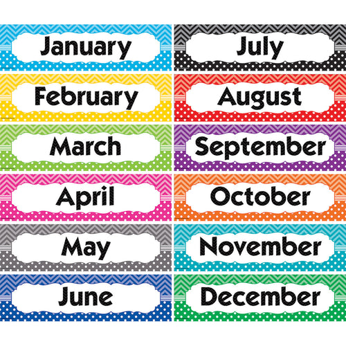Chevrons And Dots Monthly Headliners