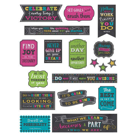 Chalkboard Brights Positive Sayings Mini Bulletin Board