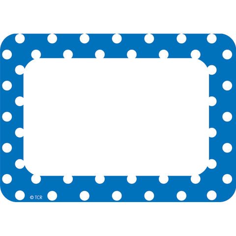 Blue Polka Dots Name Tags/Labels