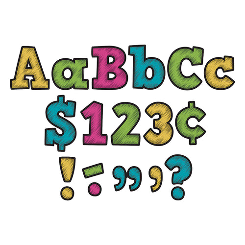 Chalkboard Brights Bold Block 4 Letters Combo Pack