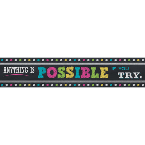 Chalkboard Brights Anything Is Possible Banner