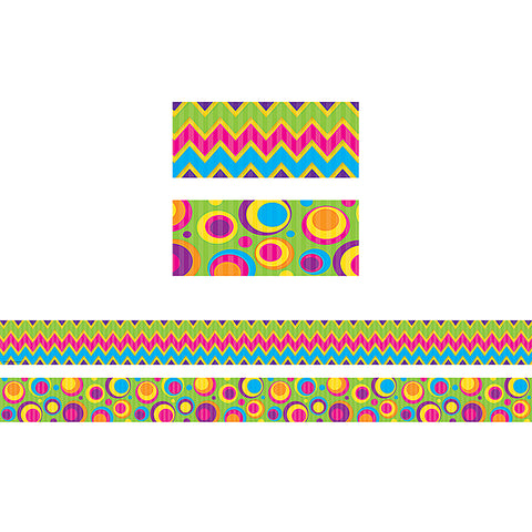 Sassy Bubbles & Chevrons Double-Sided Border