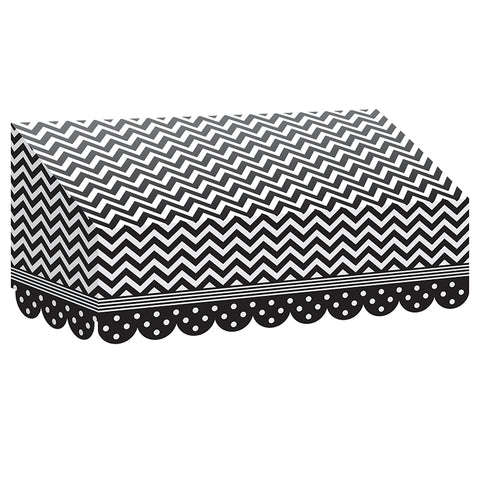 Black & White Chevrons And Dots Awning