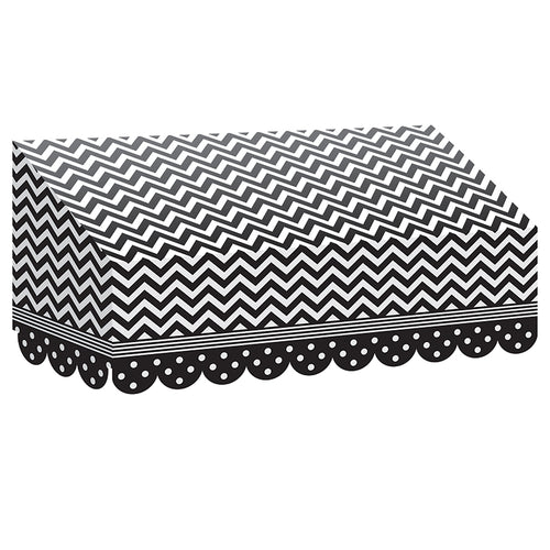 Black & White Chevrons And Dots Awning