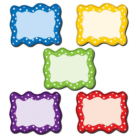 Polka Dots Blank Cards Magnetic Accents