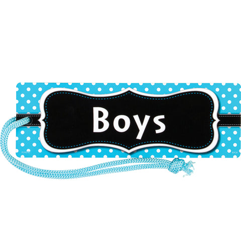 Aqua Polka Dots Magnetic Boys Pass