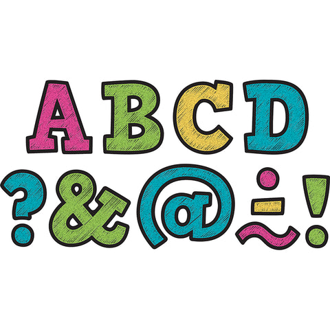 Clingy Thingies Letters, Chalkboard Brights Bold Block