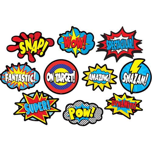 Clingy Thingies Superhero Sayings Accents