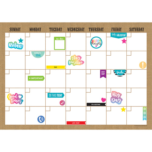 Clingy Thingies Calendar Set, Burlap
