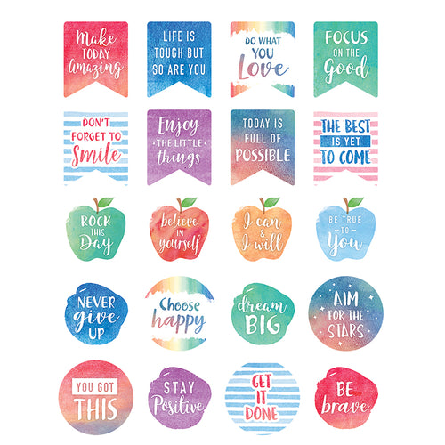 Watercolor Words To Inspire Stickers