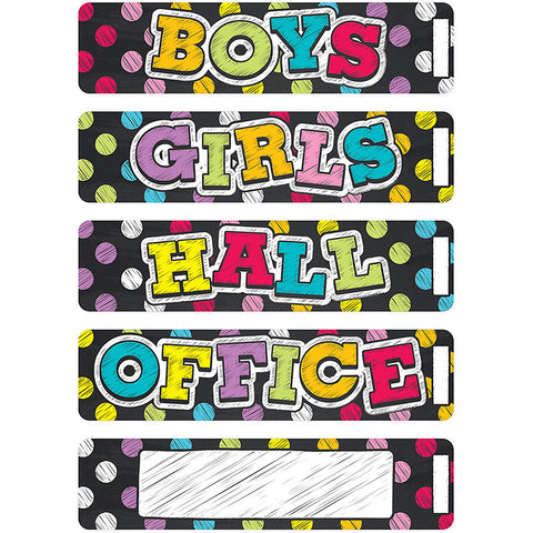 Magnetic Hall Pass Set, Neon Chalk