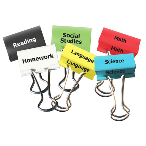 Classes Binder Clips, 2, 6/Pkg