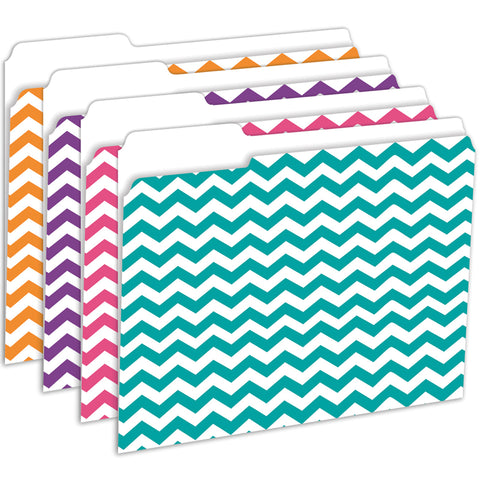 Chevron File Folders, 12/Pkg