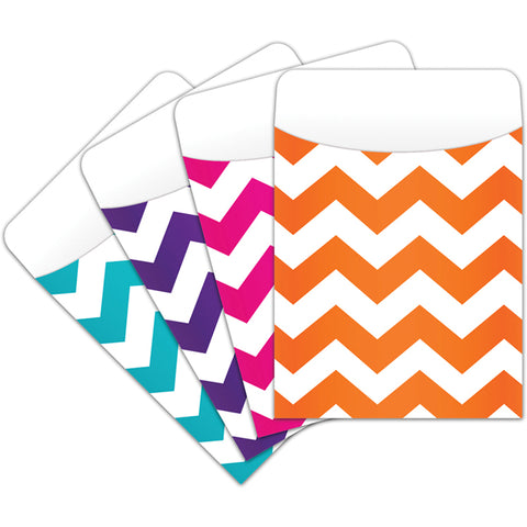 Chevron Asst. Peel & Stick Pockets, 25Ct