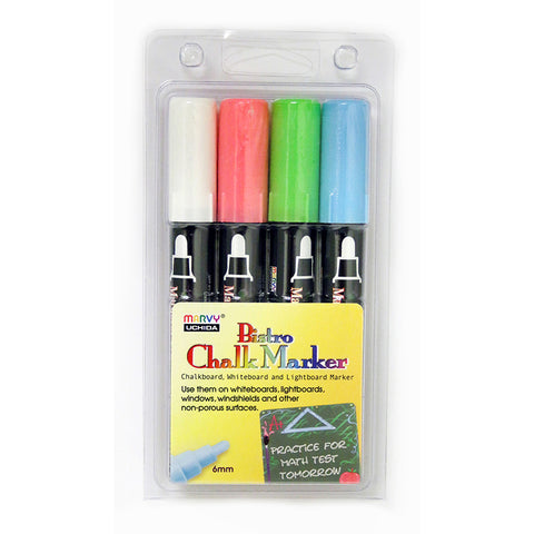 Bistro Chalk Markers Broad Tip, Set Of 4