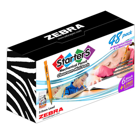 Cadoozles Starters Mechanical Pencils, 2.0 Mm, #2 W/ Erasers, 36-Piece Classroom Pack