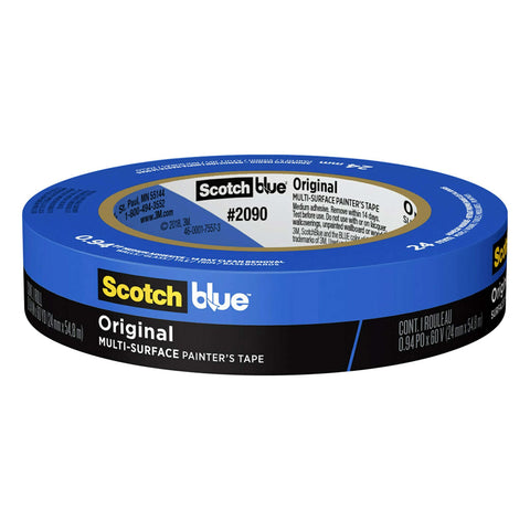 ScotchBlue Original Multi-Surface Painter's Tape, 0.94 Inches x 60 Yards, 1 Roll, Blue, Paint Tape Protects Surfaces and Removes Easily, Multi-Surface Painting Tape for Indoor and Outdoor Use