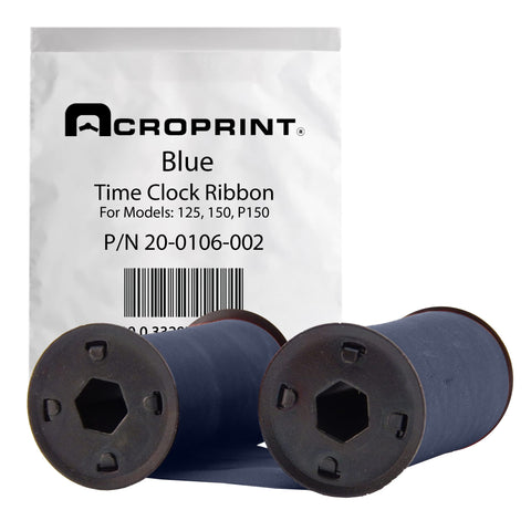 Acroprint 20-0106-002 Standard 125/150 Blue Ribbon, Blue Time Clock Ribbon For Use With Model 125 and Model 150 Acroprint Time Clocks