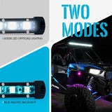 Xprite Aquatic Series 50" Single Row 240W LED Light Bar with Blue Backlight