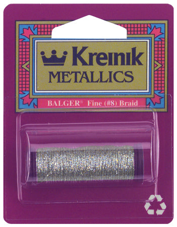 Kreinik Fine Metallic Braid #8 11yd
