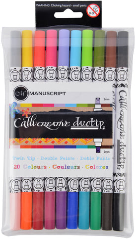 Manuscript Callicreative Duo Tip Twin Color Pens 10/Pkg