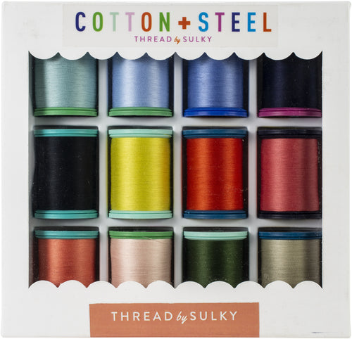 Sulky Cotton + Steel Thread Collection 50wt 660yd 12/Pkg