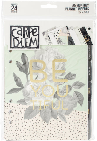 Carpe Diem Beautiful Double-Sided A5 Planner Inserts