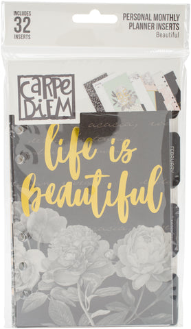 Carpe Diem Beautiful Double-Sided Personal Planner Inserts