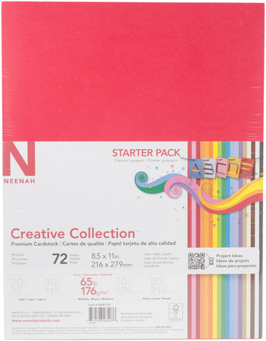 Neenah Creative Collection Cardstock Pack 8.5"X11" 72/Pkg