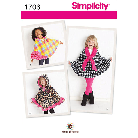 Simplicity Million Polkadots Girls Fleece Capes