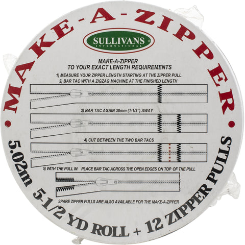 Sullivans Make-A-Zipper Kit 5.5yd