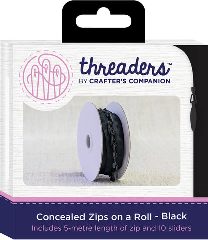 Crafter's Companion Threaders Concealed Zips On A Roll 5m