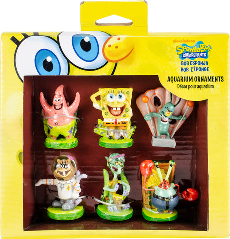 Nickelodeon SpongeBob SquarePants Aquarium Ornament Set 6/Pk