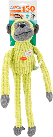 ASPCA Burlap &amp; Pixel Monkey Dog Toy