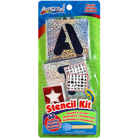 Reusable Letters, Numbers & Shapes Stencil Kit