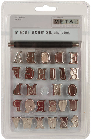 Metal & Clay Working Metal Alphabet Stamps 28/Pkg
