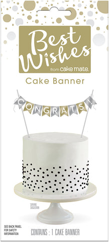 Best Wishes Premium By Cake Mate Cake Banner